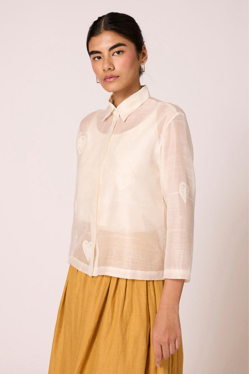Cheri - Shacket chanderi by The Summer House for women in Singapore