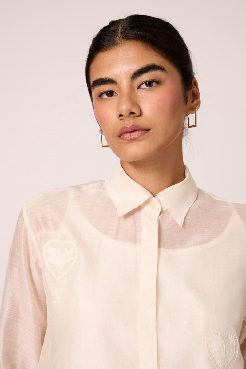 Cheri - Shacket chanderi by The Summer House for women in Singapore