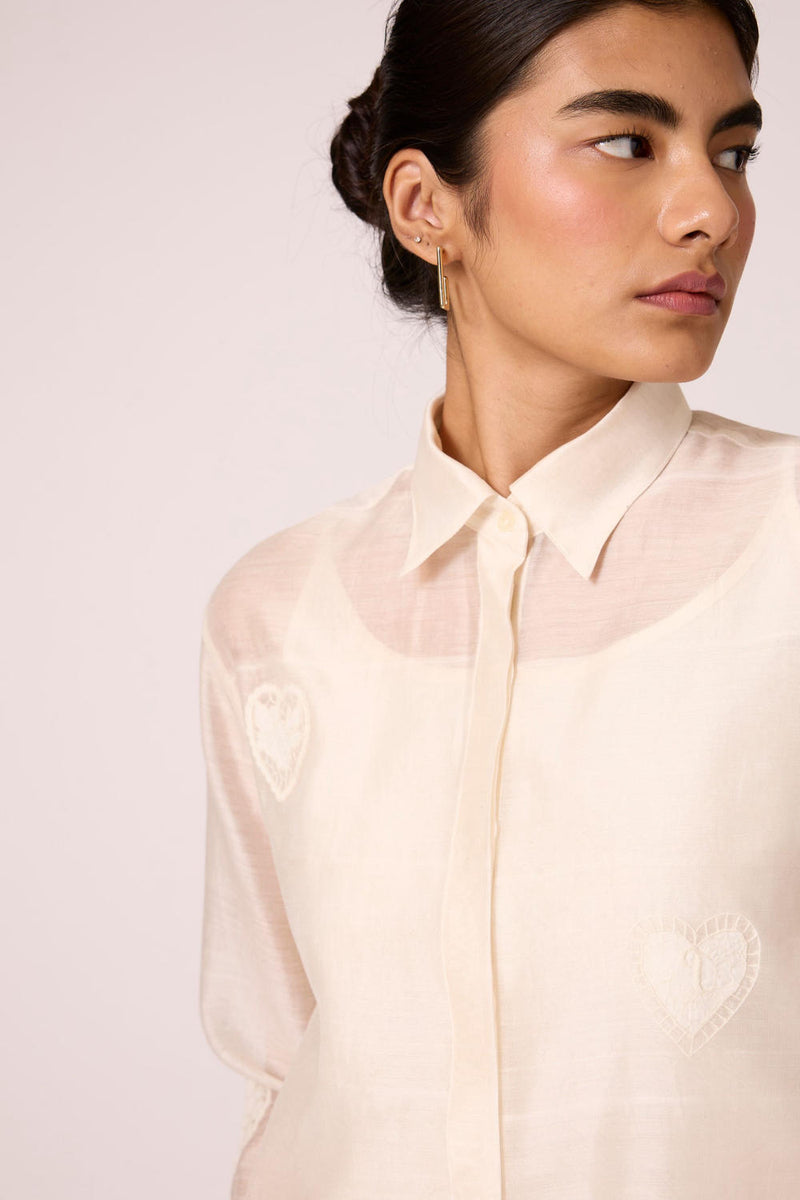Cheri - Shacket chanderi by The Summer House for women in Singapore