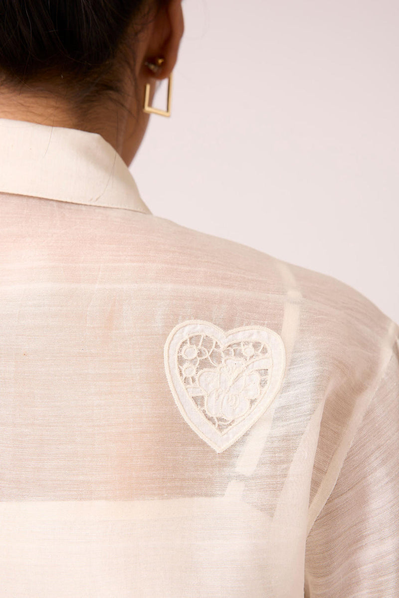 Cheri - Shacket chanderi by The Summer House for women in Singapore