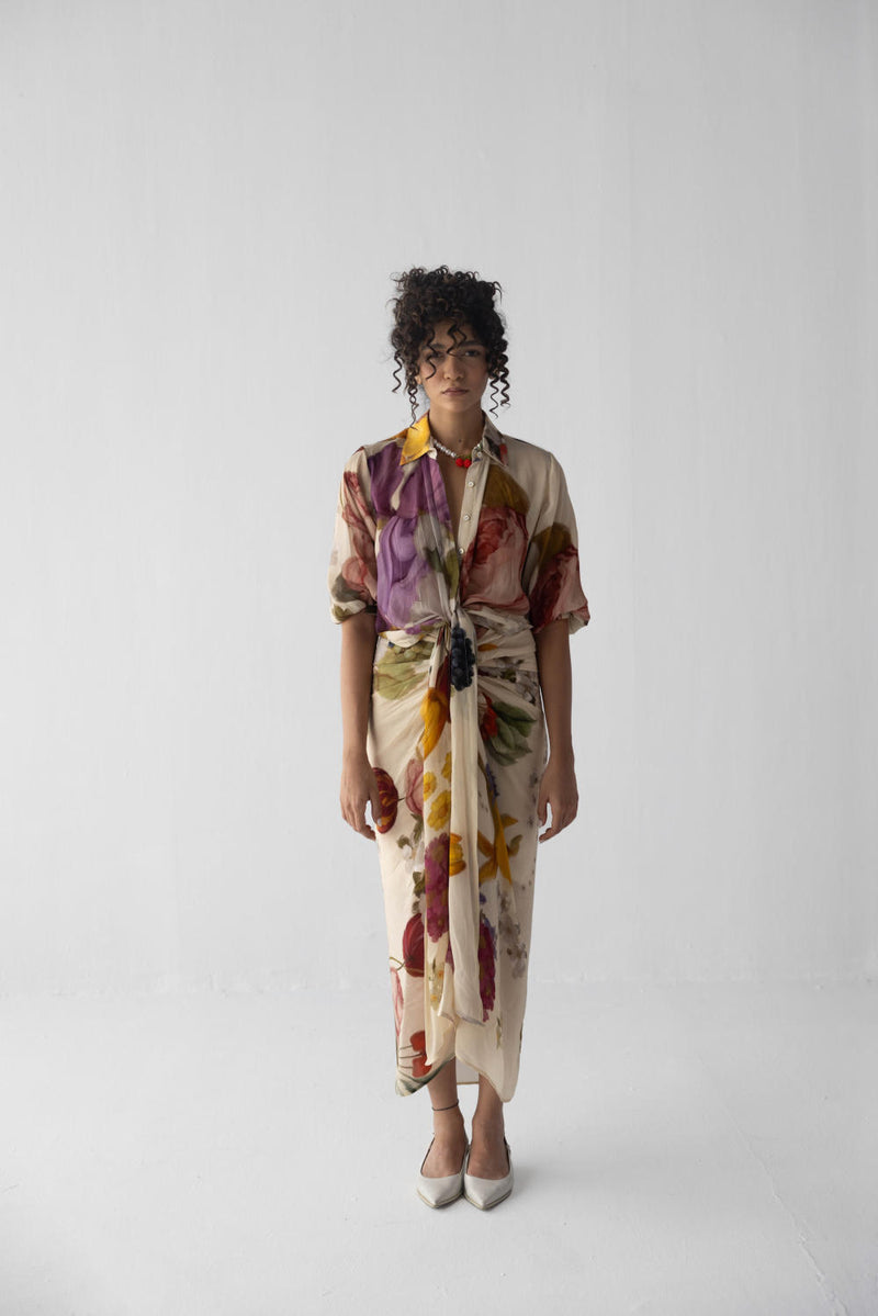 CHERIMOYA SKIRT & SHIRT SET by Yam for women in Singapore