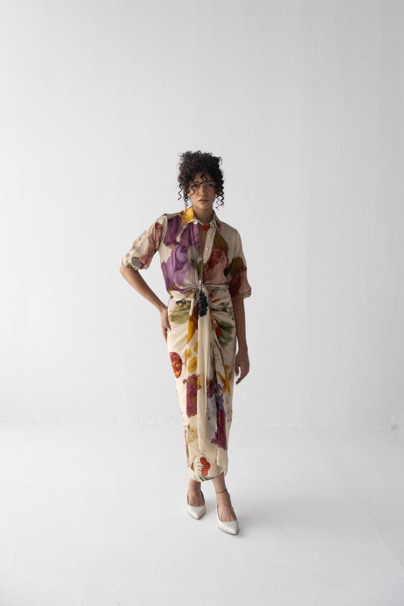 CHERIMOYA SKIRT & SHIRT SET by Yam for women in Singapore