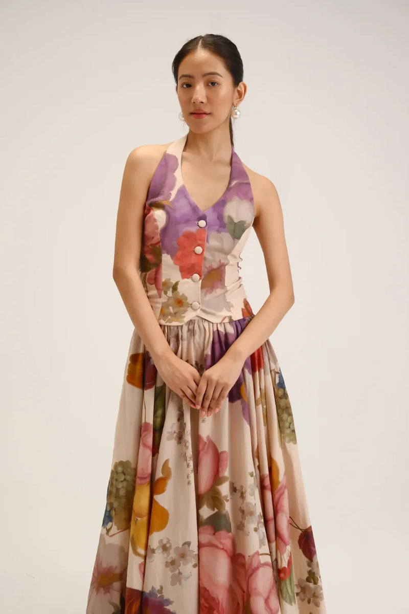 Cherimoya Waistcoat & Skirt Set