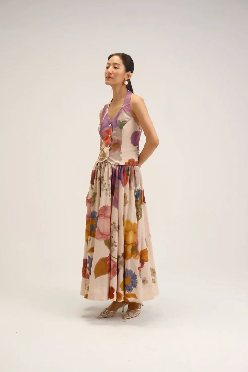 Cherimoya Waistcoat & Skirt Set