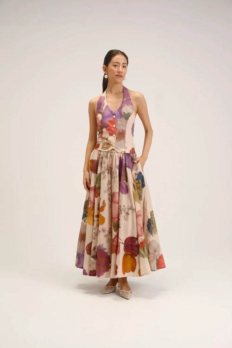 Cherimoya Waistcoat & Skirt Set