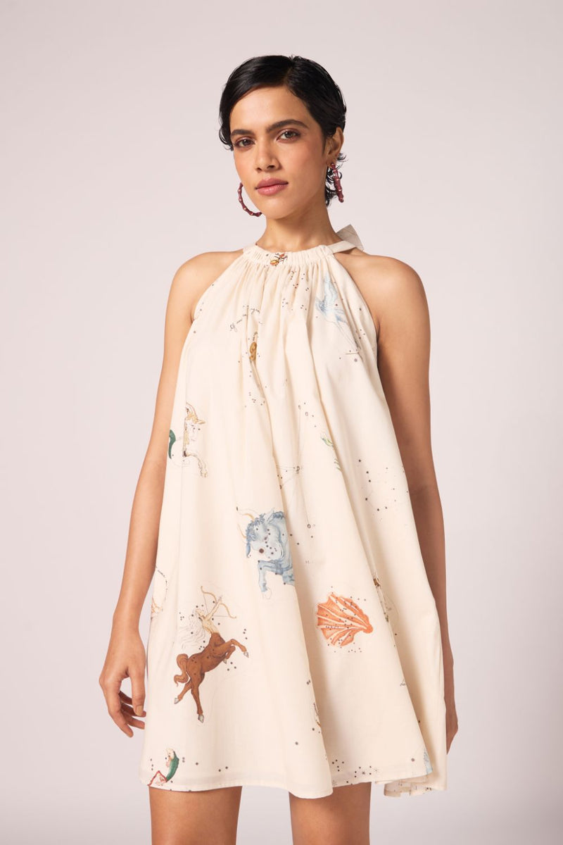 Chica Zodiac Print Cotton Dress cotton by The Summer House for women in Singapore