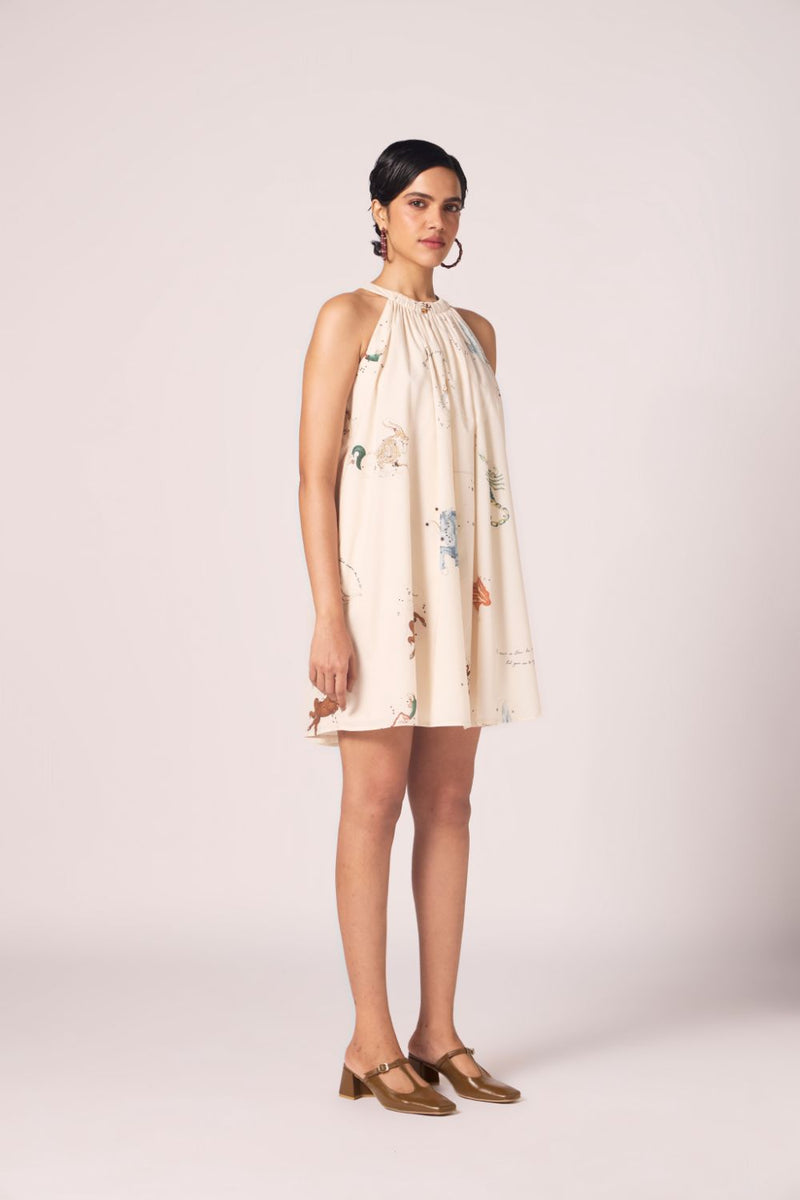 Chica Zodiac Print Cotton Dress cotton by The Summer House for women in Singapore