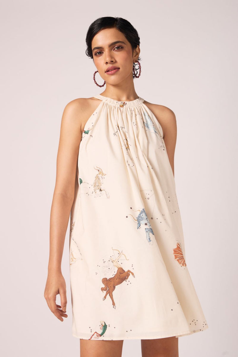 Chica Zodiac Print Cotton Dress cotton by The Summer House for women in Singapore
