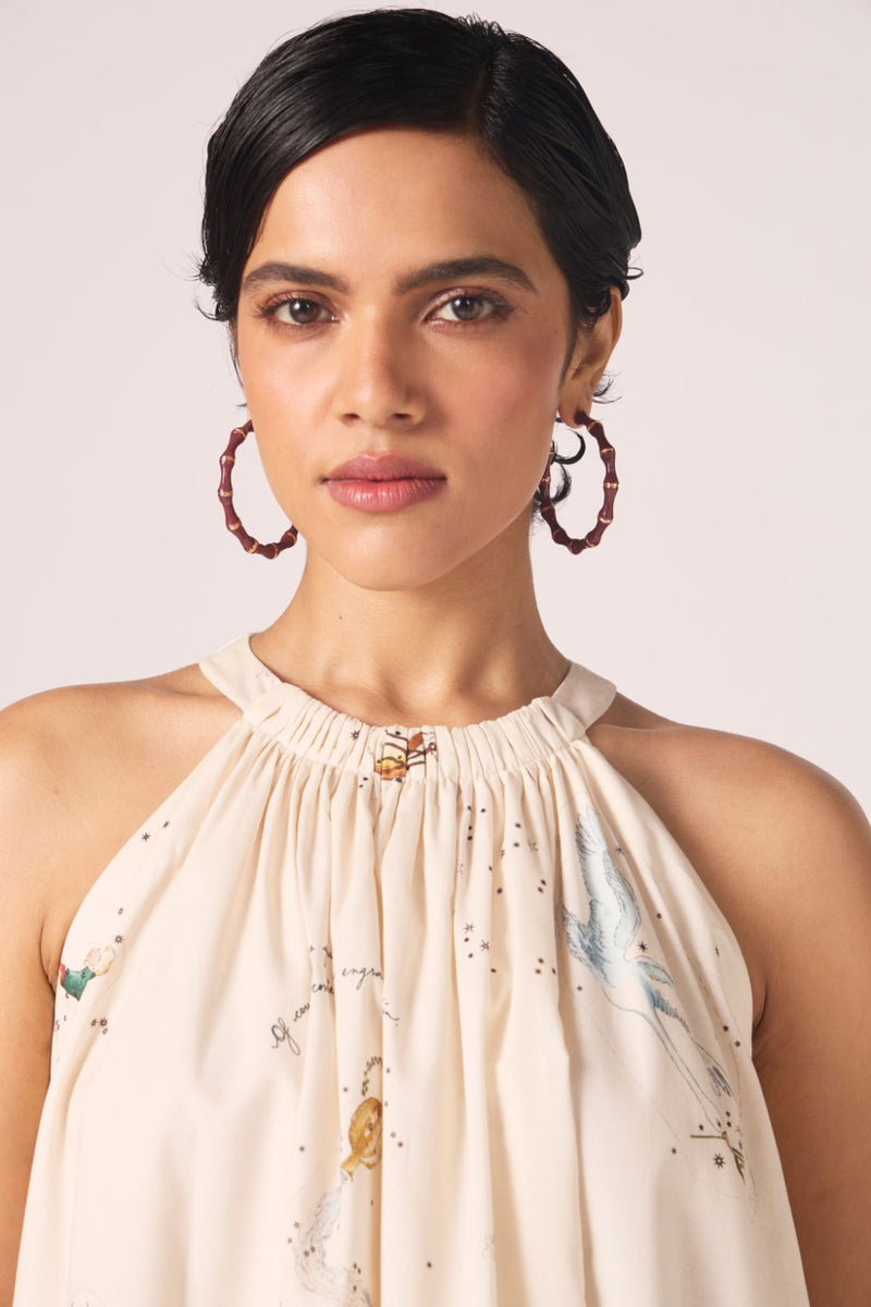 Chica Zodiac Print Cotton Dress cotton by The Summer House for women in Singapore