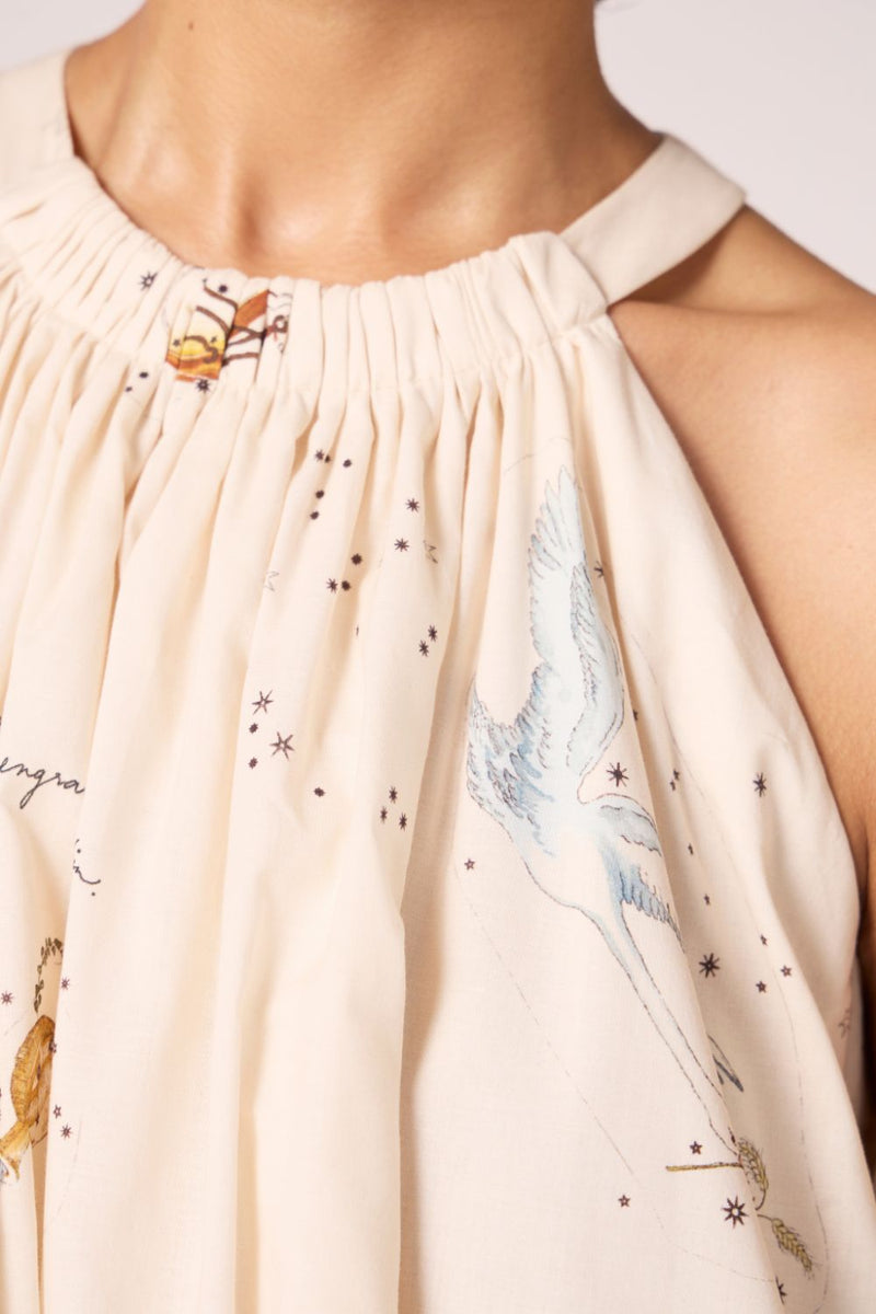 Chica Zodiac Print Cotton Dress cotton by The Summer House for women in Singapore