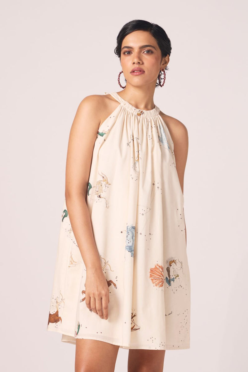 Chica Zodiac Print Cotton Dress cotton by The Summer House for women in Singapore
