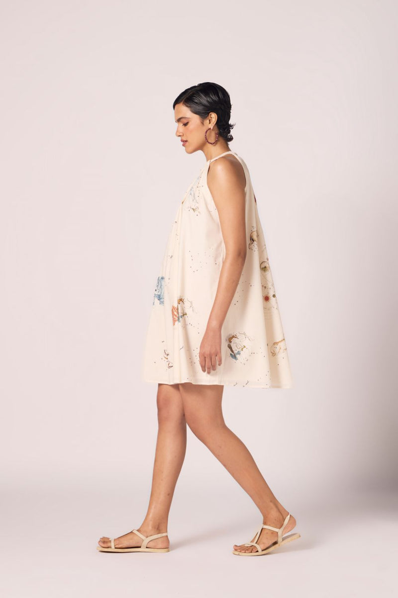 Chica Zodiac Print Cotton Dress cotton by The Summer House for women in Singapore