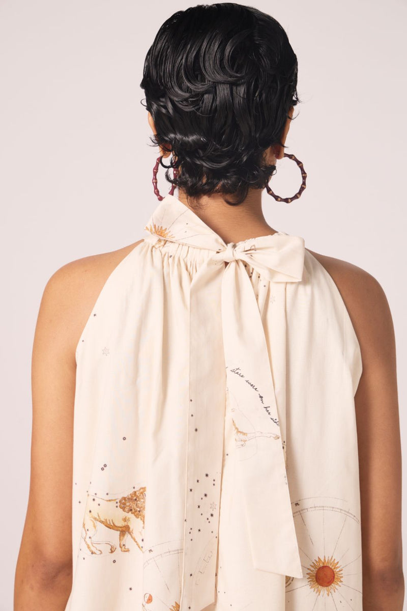 Chica Zodiac Print Cotton Dress cotton by The Summer House for women in Singapore