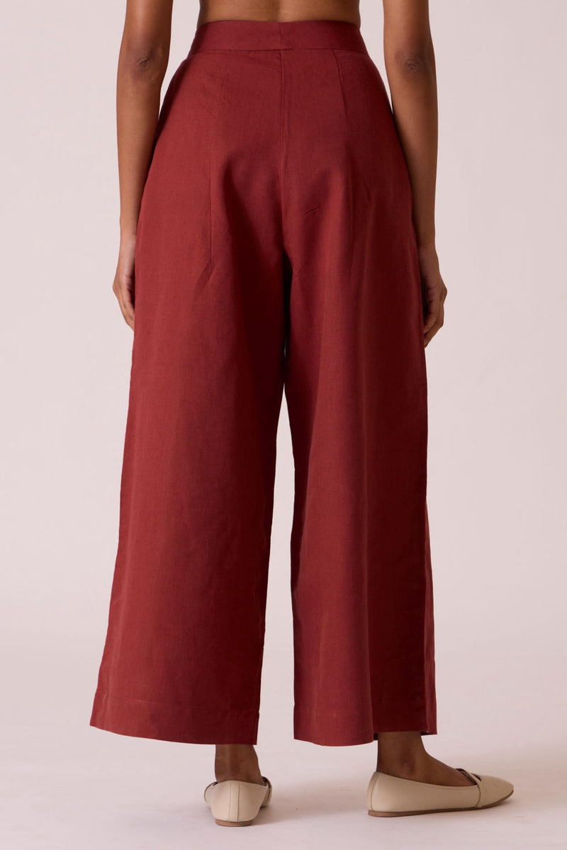 Chioma Umber Pants cotton by The Summer House for women in Singapore