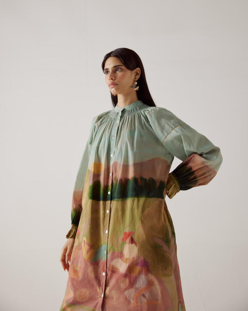 Chloe Dress-Spring cotton by CORD in multi for women in Singapore