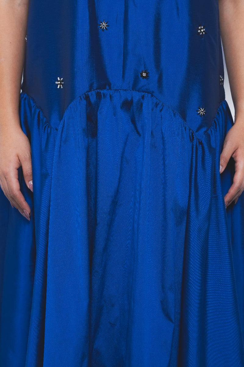 Cielo Embroidered Dress - Lapis Buy Cielo Embroidered Dress - Lapis from C&W | Dresses for Women by Leh Studios for women in Singapore