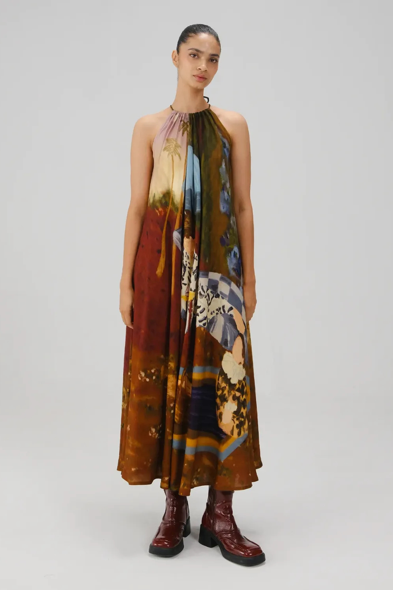 Circle Long Dress - Lakeside cotton by CORD for women in Singapore