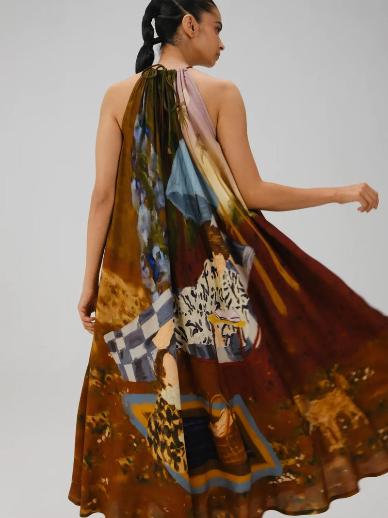 Circle Long Dress - Lakeside cotton by CORD for women in Singapore