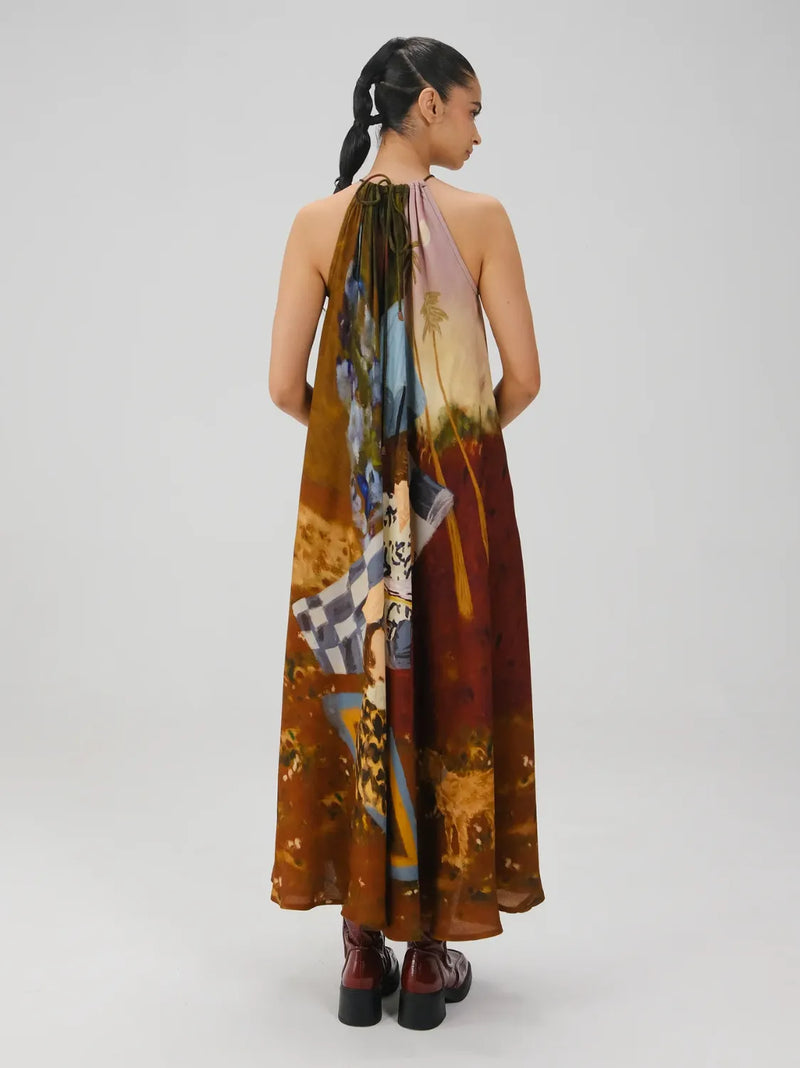 Circle Long Dress - Lakeside cotton by CORD for women in Singapore