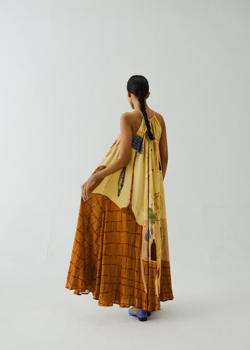 Circle Long Dress-Fisherman cotton by CORD for women in Singapore