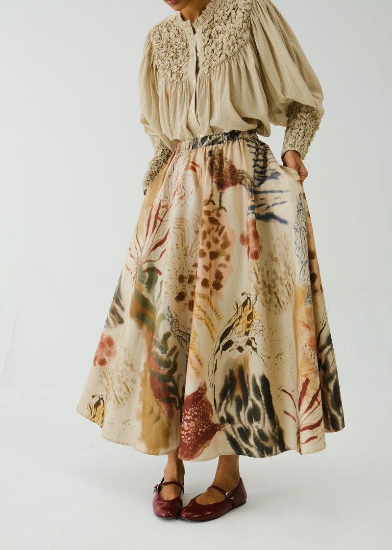 Circle Skirt -Abstract satin by CORD for women in Singapore