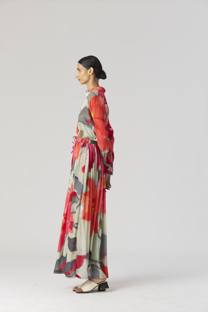 CLARA SHIRT & SKIRT SET mul by Yam in multi color for women in Singapore