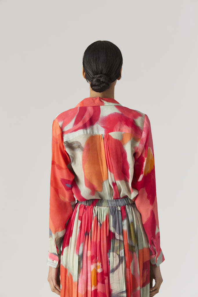 CLARA SHIRT & SKIRT SET mul by Yam in multi color for women in Singapore