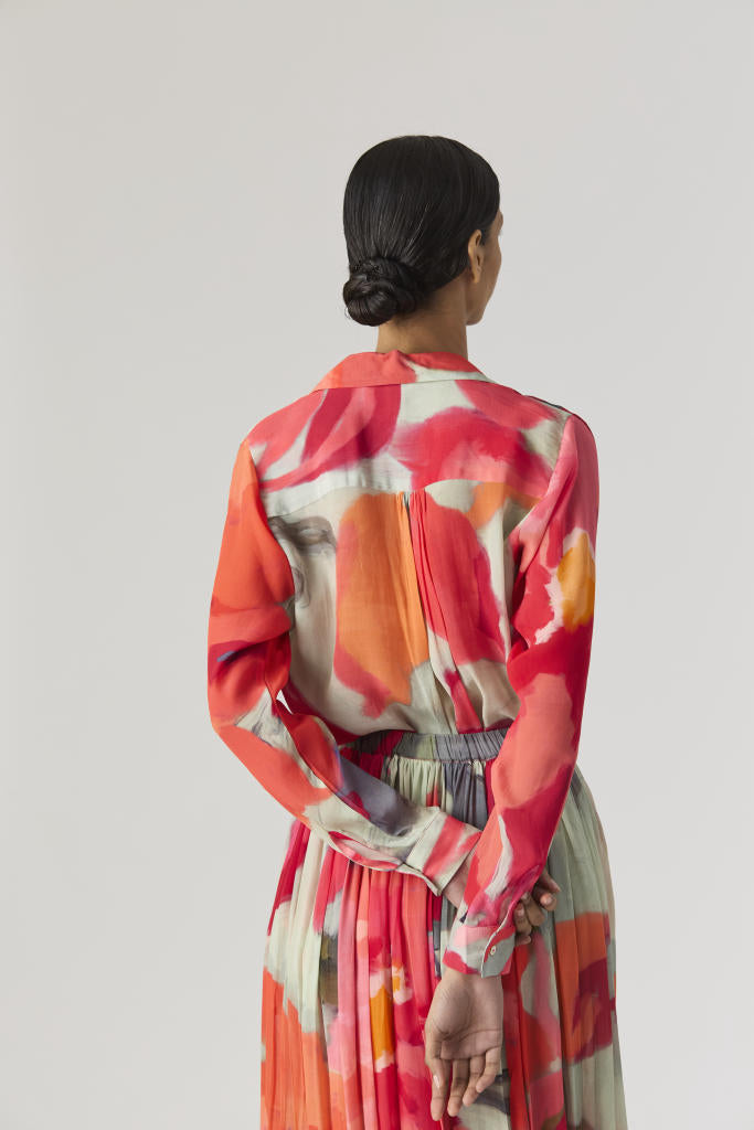 CLARA SHIRT & SKIRT SET mul by Yam in multi color for women in Singapore