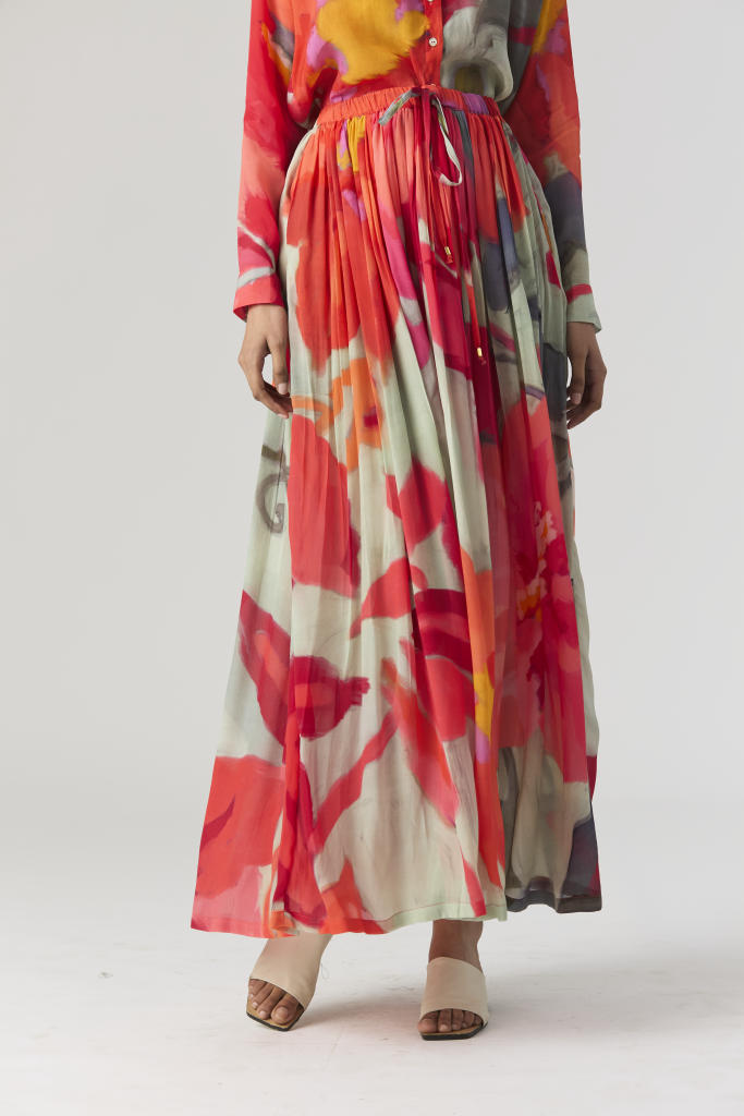 CLARA SHIRT & SKIRT SET mul by Yam in multi color for women in Singapore