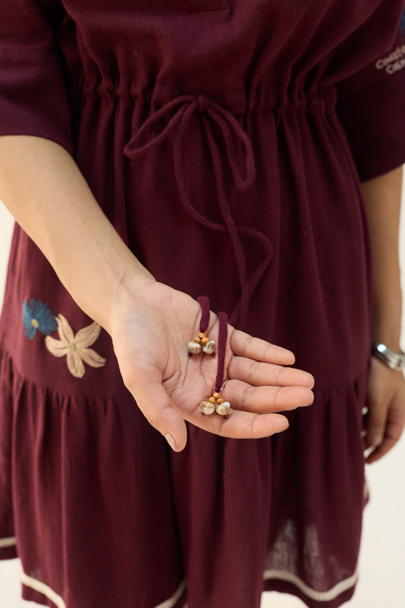Coastal Bloom Handspun Handwoven Organic Cotton Dress