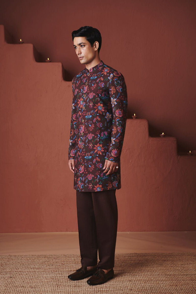 Coffee Chintz Co Linen Men's Long Jacket