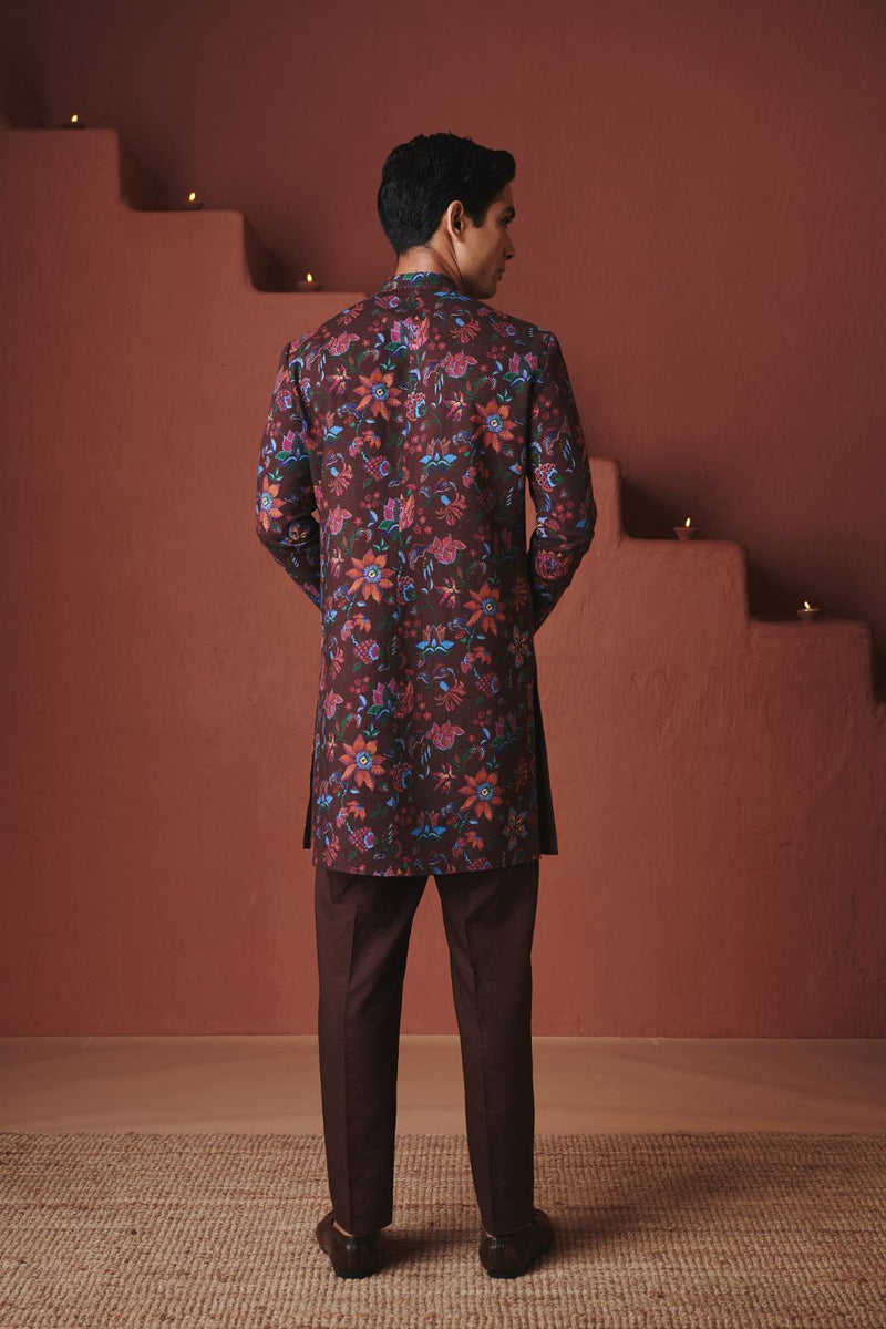 Coffee Chintz Co Linen Men's Long Jacket