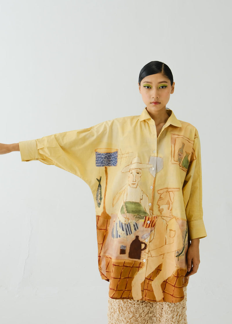 Como Long Shirt-Fisherman poplin by CORD for women in Singapore