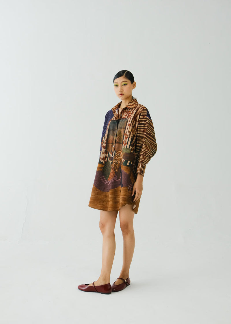 Como Long Shirt-Home Alone poplin by CORD for women in Singapore