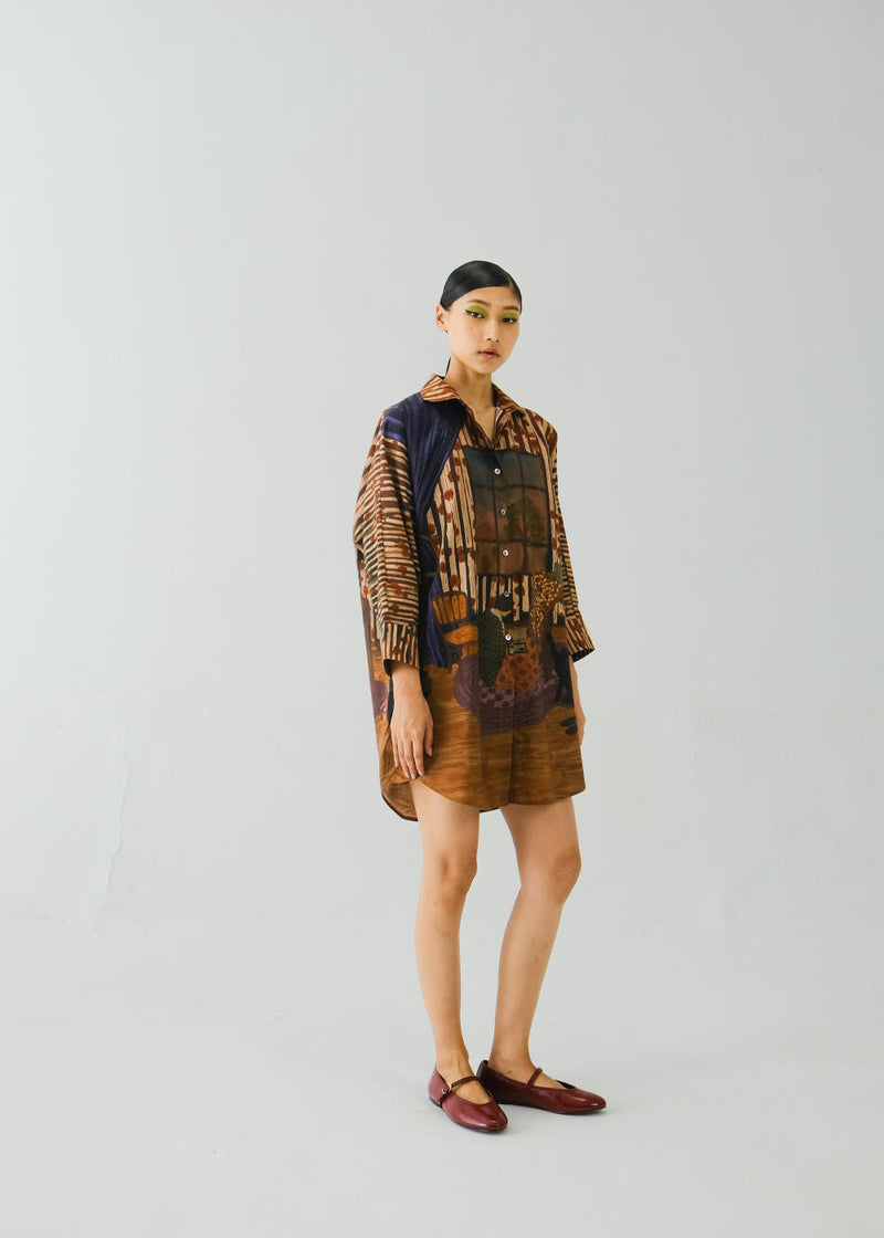 Como Long Shirt-Home Alone poplin by CORD for women in Singapore