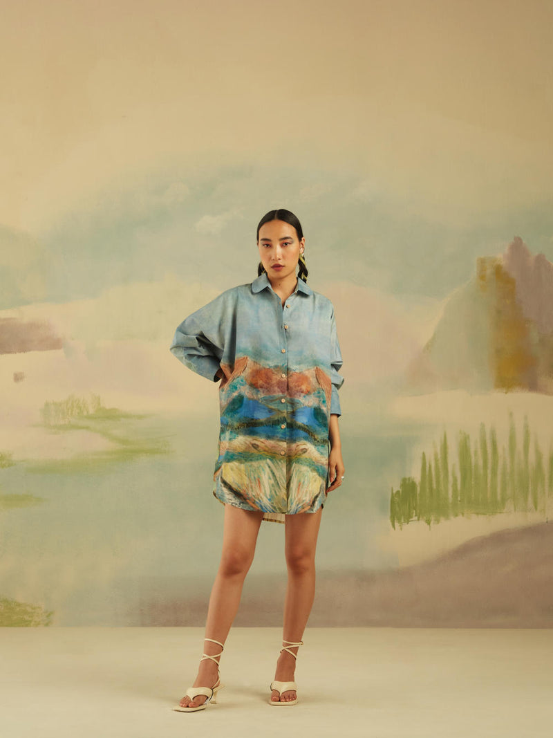 Como Long Shirt - Valley poplin Top & Tunics by CORD for women in Singapore