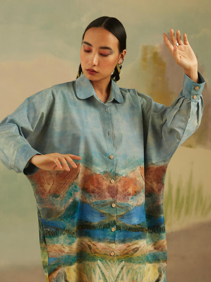 Como Long Shirt - Valley poplin Top & Tunics by CORD for women in Singapore