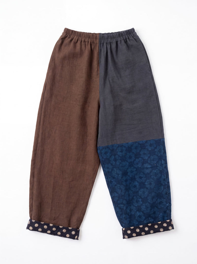 Cool Pants-Dawn hand-woven organic cotton pant/trouser by World of Crow in multi-color for women in Singapore