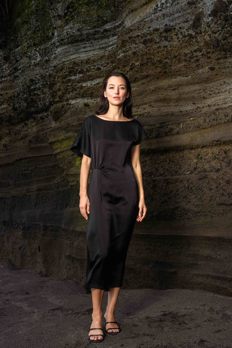Laura Dress Triacetate Dress By Su By Hand In Black For Women In Singapore