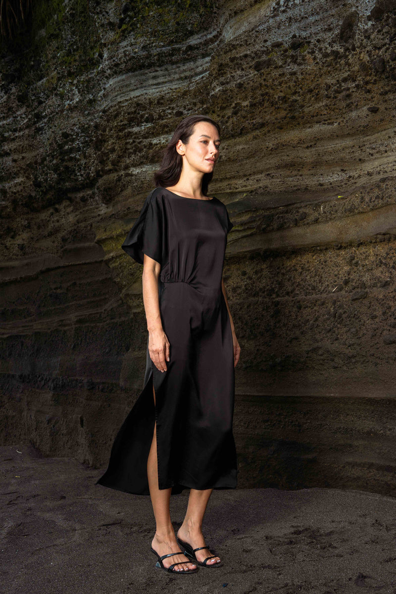 Laura Dress Triacetate Dress By Su By Hand In Black For Women In Singapore