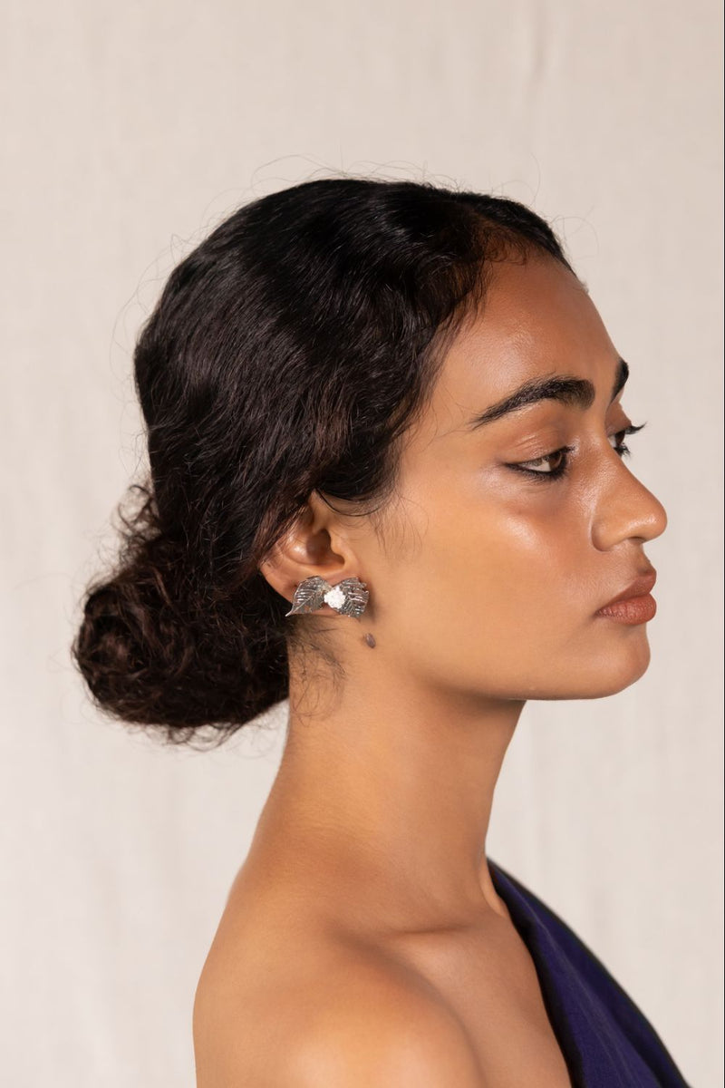 Parna 18k gold plated on brass earring by Aarjavee in gold for women in Singapore