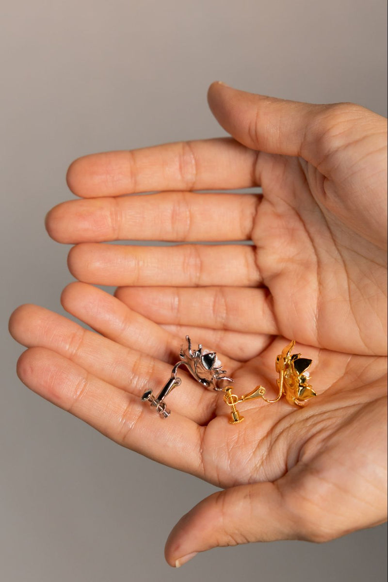 Parna Cuff 18k gold plated on brass earring by Aarjavee in gold for women in Singapore