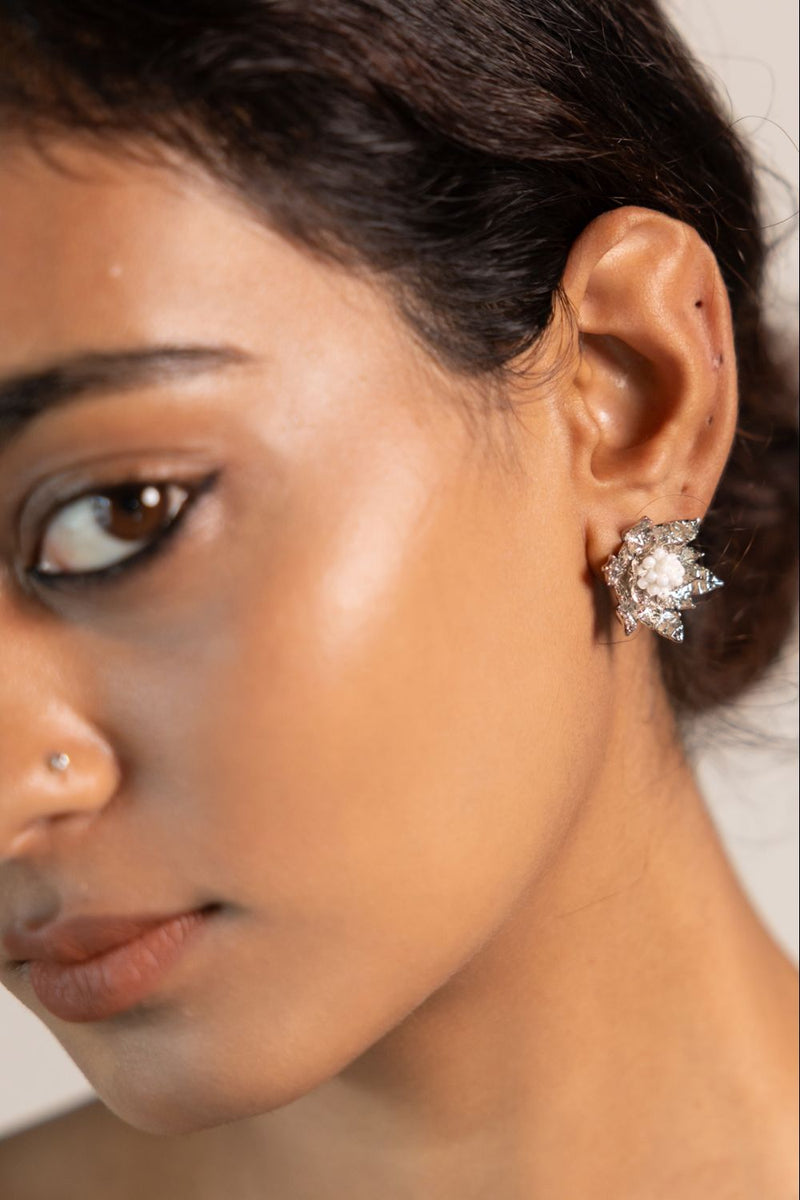 Parna Cuff 18k gold plated on brass earring by Aarjavee in gold for women in Singapore