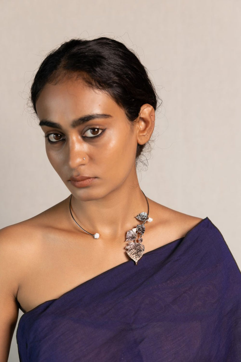 Parij Hasli 18k gold plated on brass neckpiece by Aarjavee in gold for women in Singapore