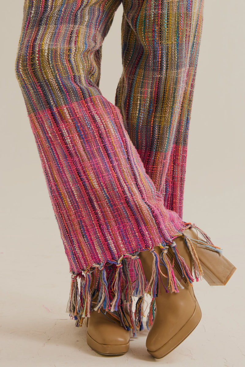 Foxglove Pants handloom cotton pant/trouser by Capisvirleo in pink for women in Singapore