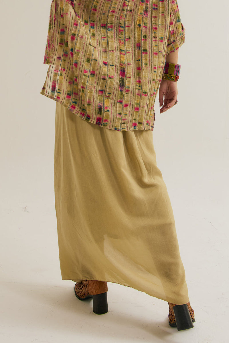 Gulmohar Skirt cotton silk skirt by Capisvirleo in yellow for women in Singapore