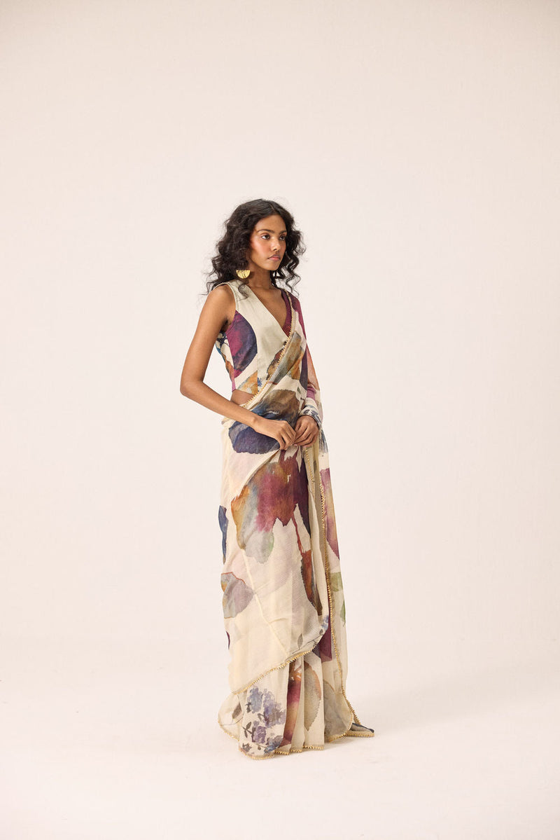 Elea Blouse mul by Khara Kapas in off-white for women in Singapore