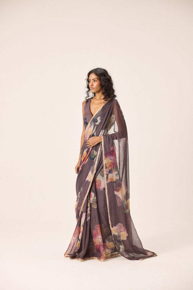 Inara Blouse mul by Khara Kapas in brown for women in Singapore