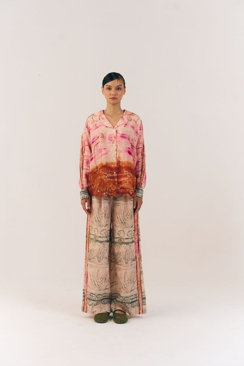 Lounge Set-Sai linen co-ord set by CORD in multi-color for women in Singapore