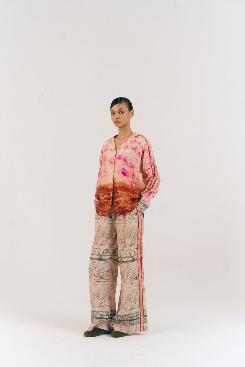 Lounge Set-Sai linen co-ord set by CORD in multi-color for women in Singapore